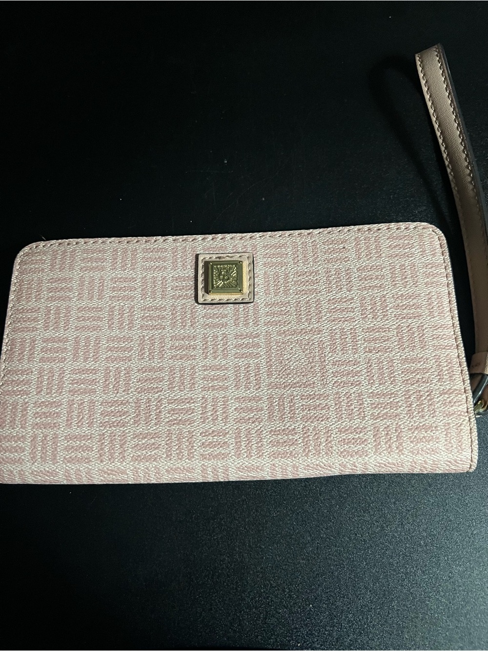 Anne Klein Wristlet Clutch in Blush Pink